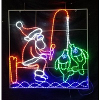 LED Santa Fishing