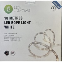 10m LED White Connectable Rope Lights
