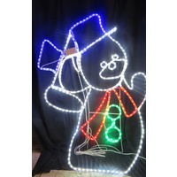 LED Snowman with Moving Hat