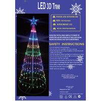 LED Digital Multi Coloured Digital Tree 2.1m