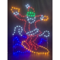 Prelit Surfing Santa