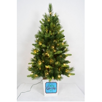 120cm Potted Warm White Christmas Tree