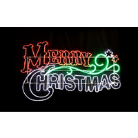 Traditional LED Merry Christmas Rope Light Motif