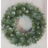 60cm New Hampshire Pine Wreath with Snow Tips