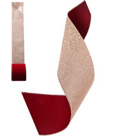 Burgundy Velvet Wired Ribbon