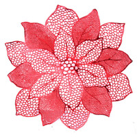 Red Poinsettia Christmas Placemat