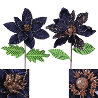 Midnight Blue Flower Stem - 2 choices