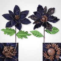 Midnight Blue Flower Stem - 2 choices