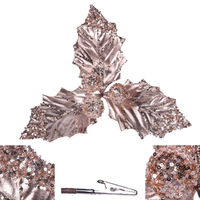 Taupe Metallic Holly Berry