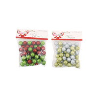 20 Pc Red & Green Glittered Foam Balls