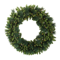 90cm Wreath with 100 Warm White LED Light 400tips