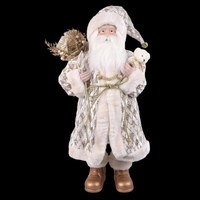60cm Luxe Gold & White Santa