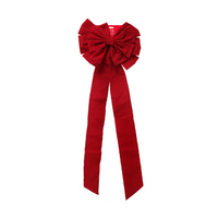 Red Flocked Jumbo Bow - 48cm x 120cm