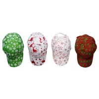 Baseball Cap Glitter Printed - 4 assorted