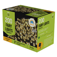 200 Warm White LED Solar String Lights