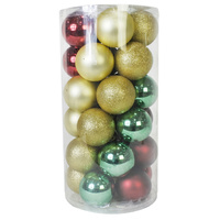 Elegance Bauble Mix 30 piece 70mm