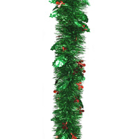 Tinsel -2m Laser Holly Berry