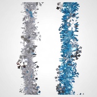 Tinsel 2m Metallic Snowflake Assorted