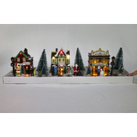 LED Christmas Street Scene Set 17 pieces