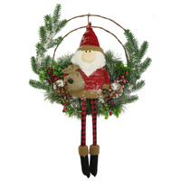 Christmas Wreath Country Santa 50cm