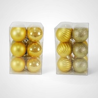 Pack of 12 x 60mm Gold Baubles