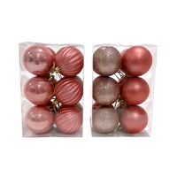 Pack of 12 x 60mm Rose Baubles