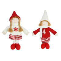 Elf Red/White Knit Boy/Girl 44cm