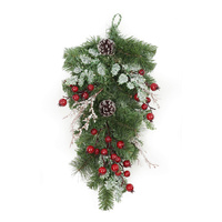 Door Swag Iced W/Berries 55cm