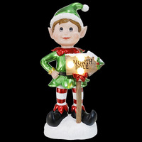 40cm Light Up Cute Glossy Elf Resin B/Op North Pole- AVAIL OCT 2024