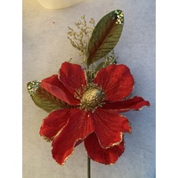 Large Red Magnolia Pick
