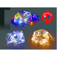 LED Solar/USB Tubelights 10m Cool White