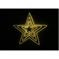 LED Starry Wire 4D Star 80cm Gold