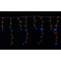 LED Falling Snow Icicles 10m Multi