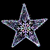 Multi Coloured LED Star with Flashing Snowflake 