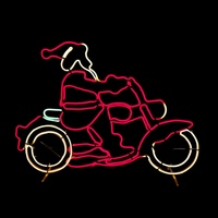 Neon Flexi trip Santa on Motorbike - avail October 24
