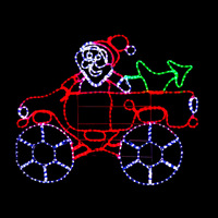 Santa in 4WD Rope Light Motif - avail October 24