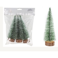 3Pk 17cm Frosted Christmas Tree