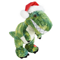 Plush Animated Christmas T-Rex 28cm