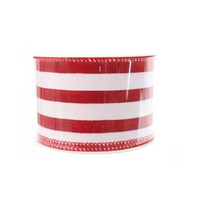 60mm Candycane Ribbon 2.7m(Red/White Striped)- AVAIL OCT 2024