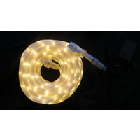10M Warm White LED Rope Light (Translucent) with Transformer/Controller