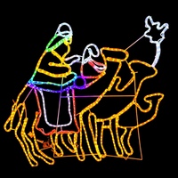 LED 3 Wise Men on Camels Rope Light Motif