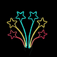 6 Flashing Stars Rope Light Motif 