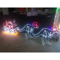 LED Reindeer Sleigh with 2 Kangaroos 