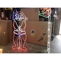 LED Santa Playing Golf