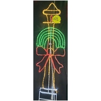170cm LED Lantern with Bow Rope Light Motif