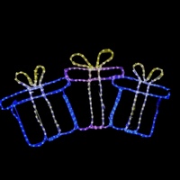 3 Giftbox Rope Light Motif - see video