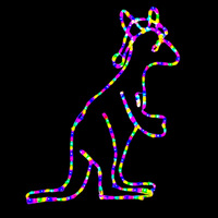 Christmas Kangaroo Rope Light Motif - FREE SHIPPING