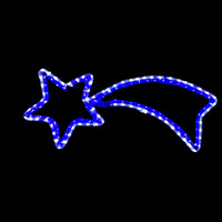 Blue and White Shooting Star Rope Light Motif 