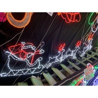 LED Waving Santa/ Sleigh with 3 Flying Reindeer