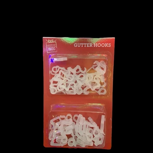 50 Christmas Light Gutter Hooks Pack